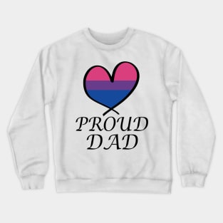 Proud Dad LGBT Gay Pride Month Bisexual Flag Crewneck Sweatshirt